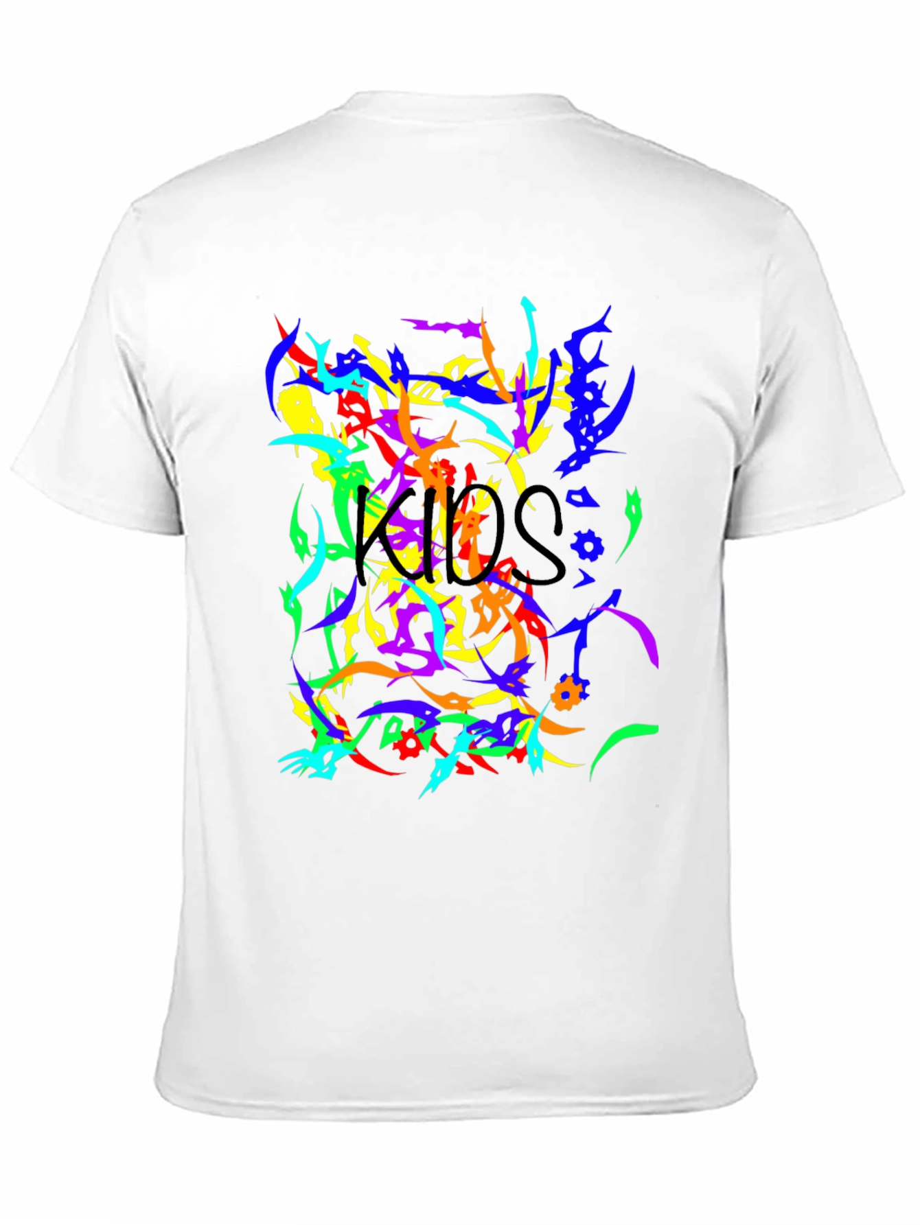 Black Men's Abstract Graphic Print Black T-Shirt view 11