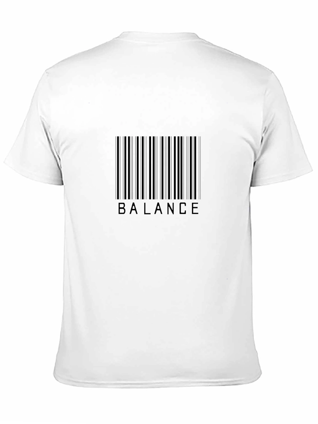 Black Balance Barcode Graphic Tee - Stylish Black T-Shirt view 11