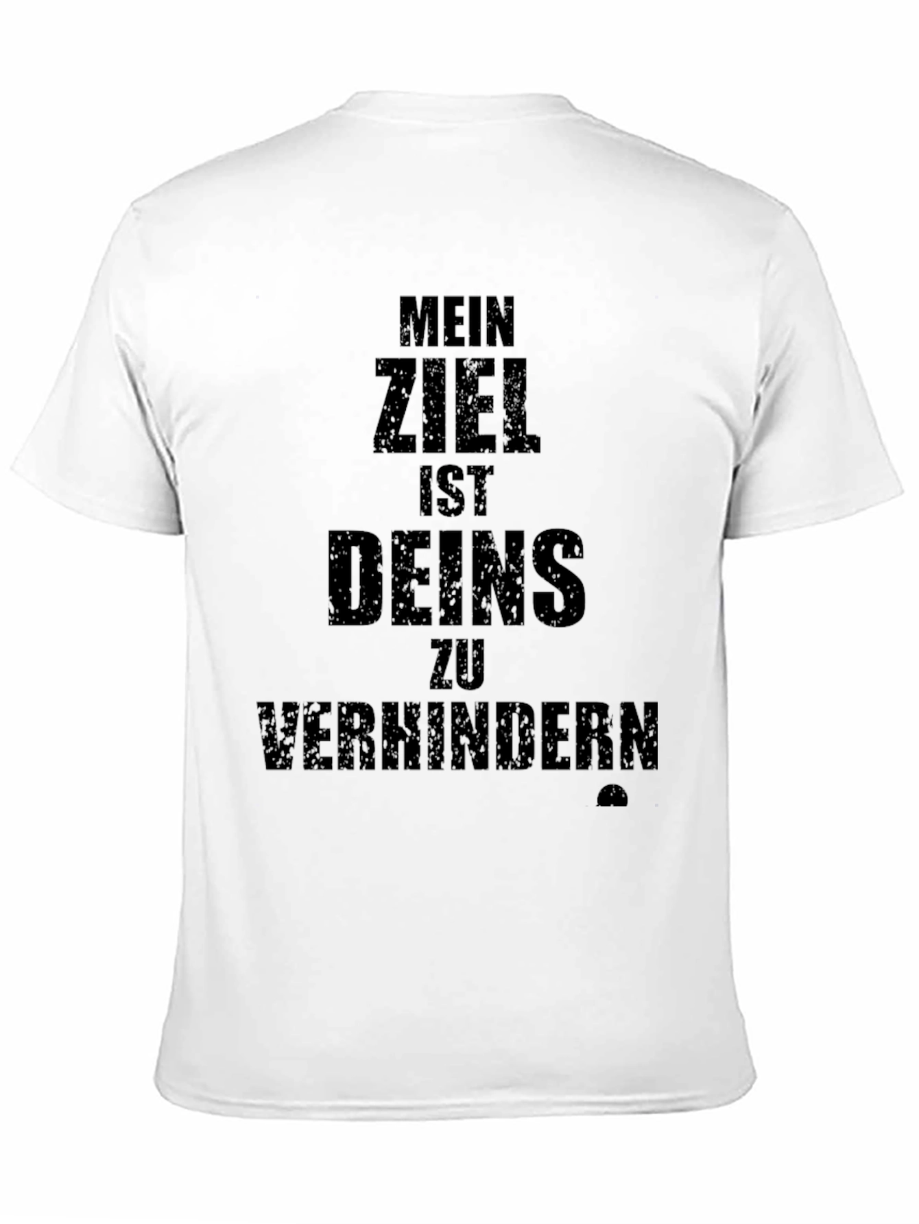 Black Men's "Mein Ziel" Graphic Print Black T-Shirt view 11
