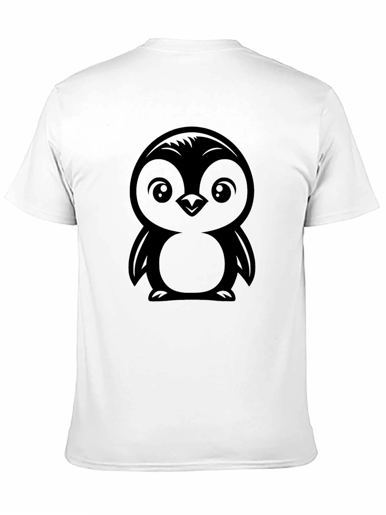 Black Cute Penguin Graphic Tee - Black view 11