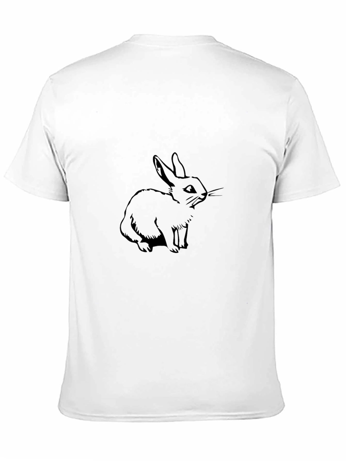 Black Rabbit Graphic Black T-Shirt - Animal Tee view 11