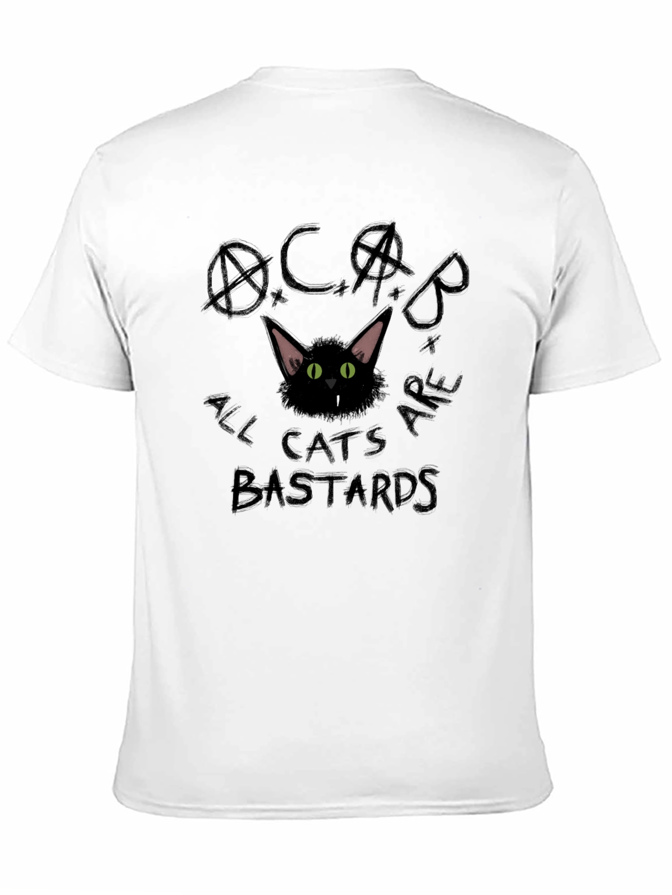 Black ACAB All Cats Are Bastards Black T-Shirt view 11
