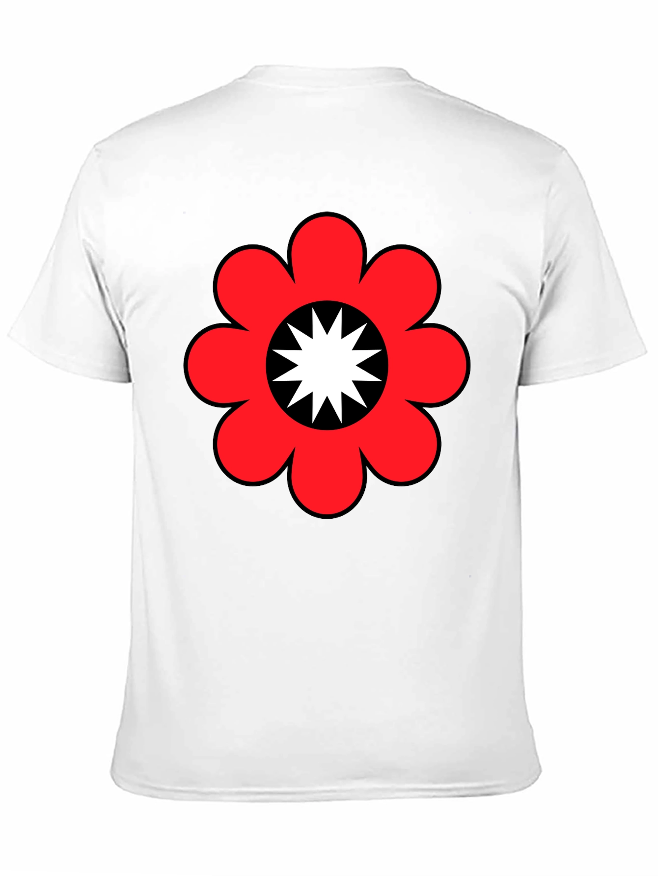 Black Retro Flower Power Graphic Tee - Black view 11