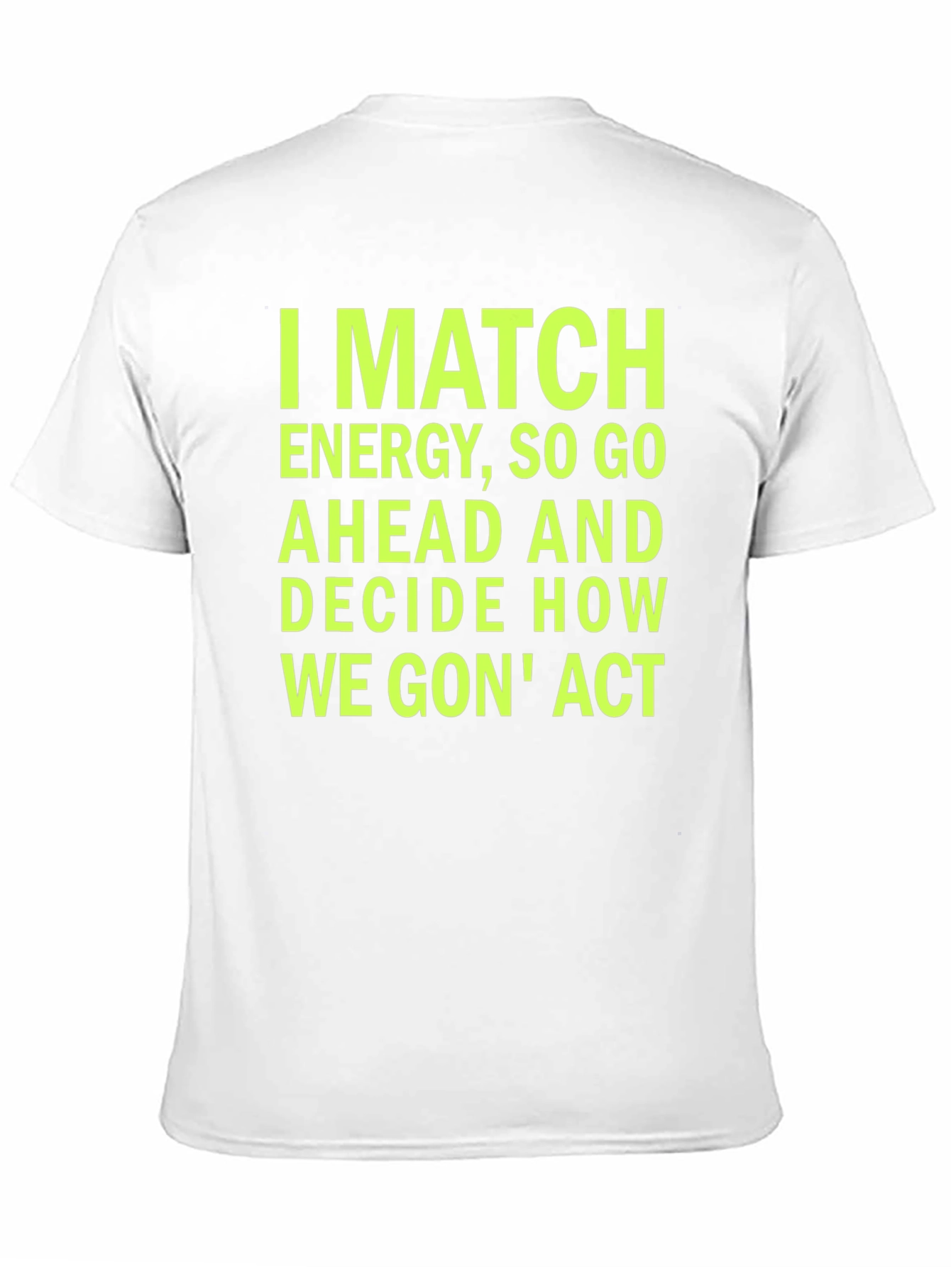 Black I MATCH ENERGY Graphic Tee - Black Cotton Blend T-Shirt view 11
