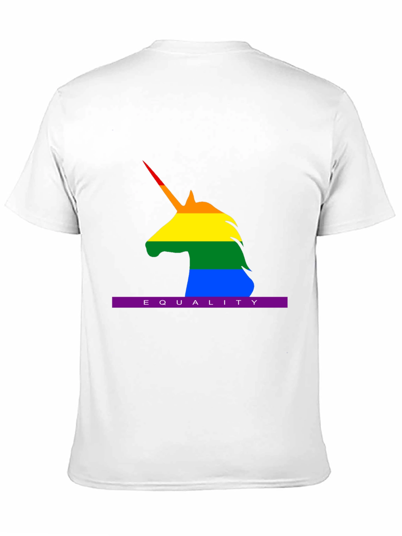 Black Equality Rainbow Unicorn T-Shirt - Pride LGBT view 11
