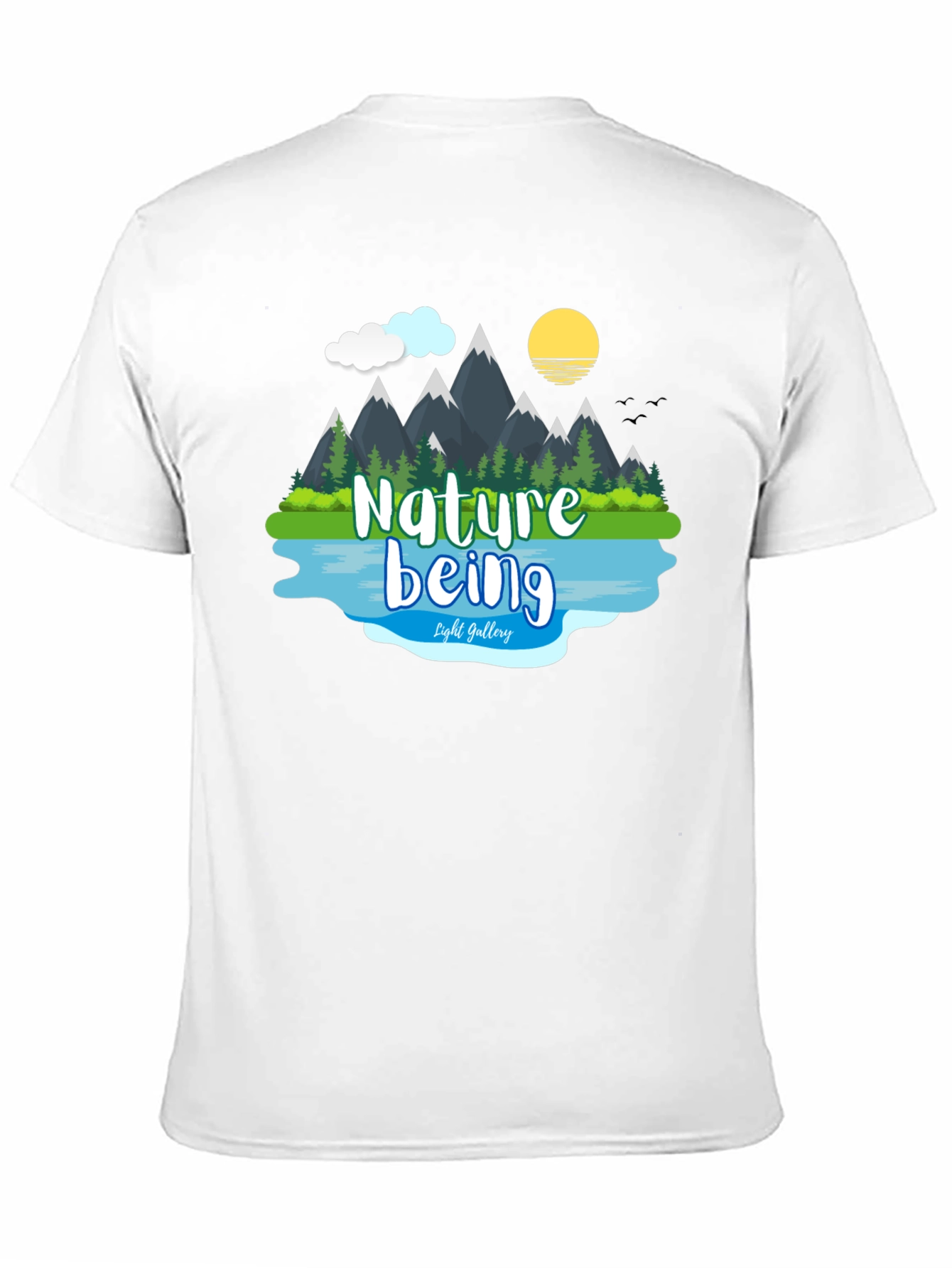 Black Nature Being Graphic T-Shirt view 11