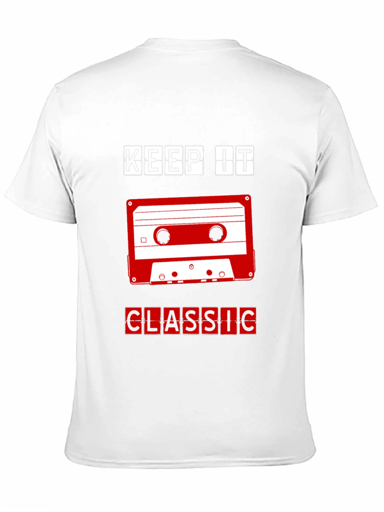 Black Keep It Classic Retro Cassette Tape T-Shirt view 11