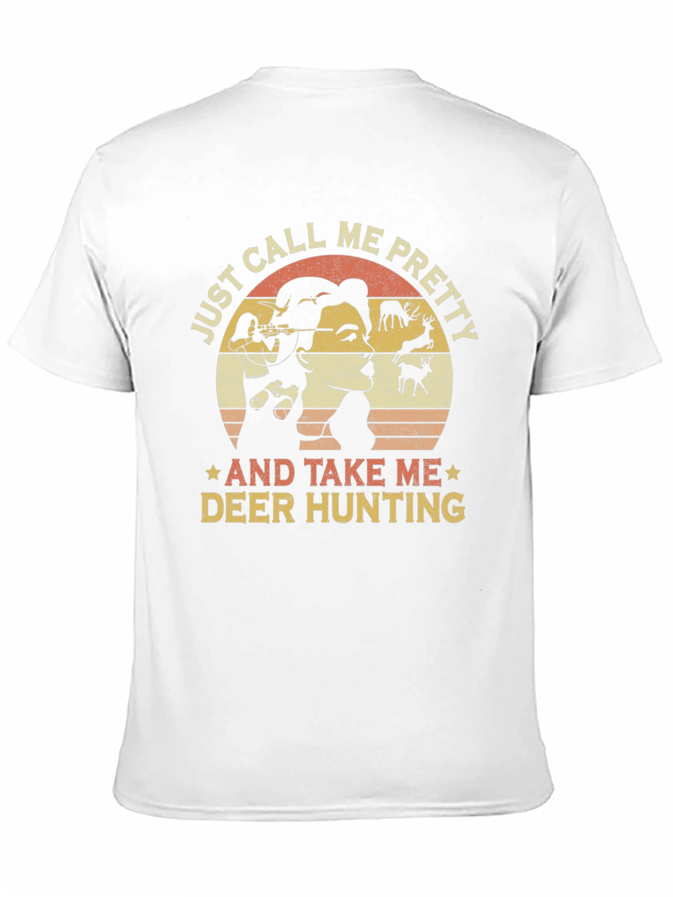 Black Just Call Me Pretty Deer Hunting Graphic Tee view 11