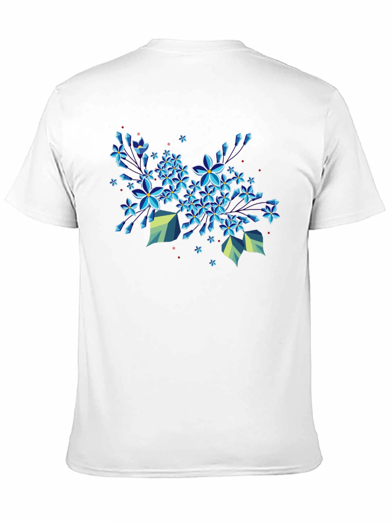 Black Floral Burst Graphic Tee - Modern Geometric Design view 11