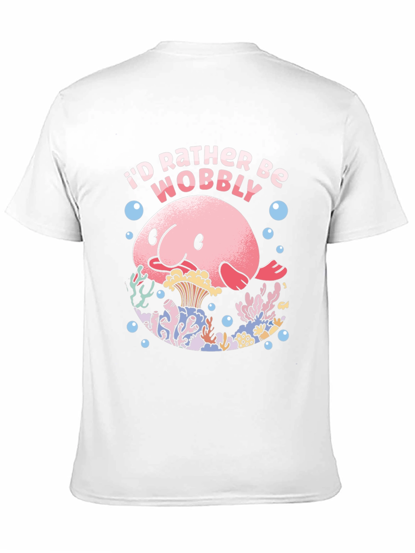 Black I'd Rather Be Wobbly Blobfish Graphic Tee view 11