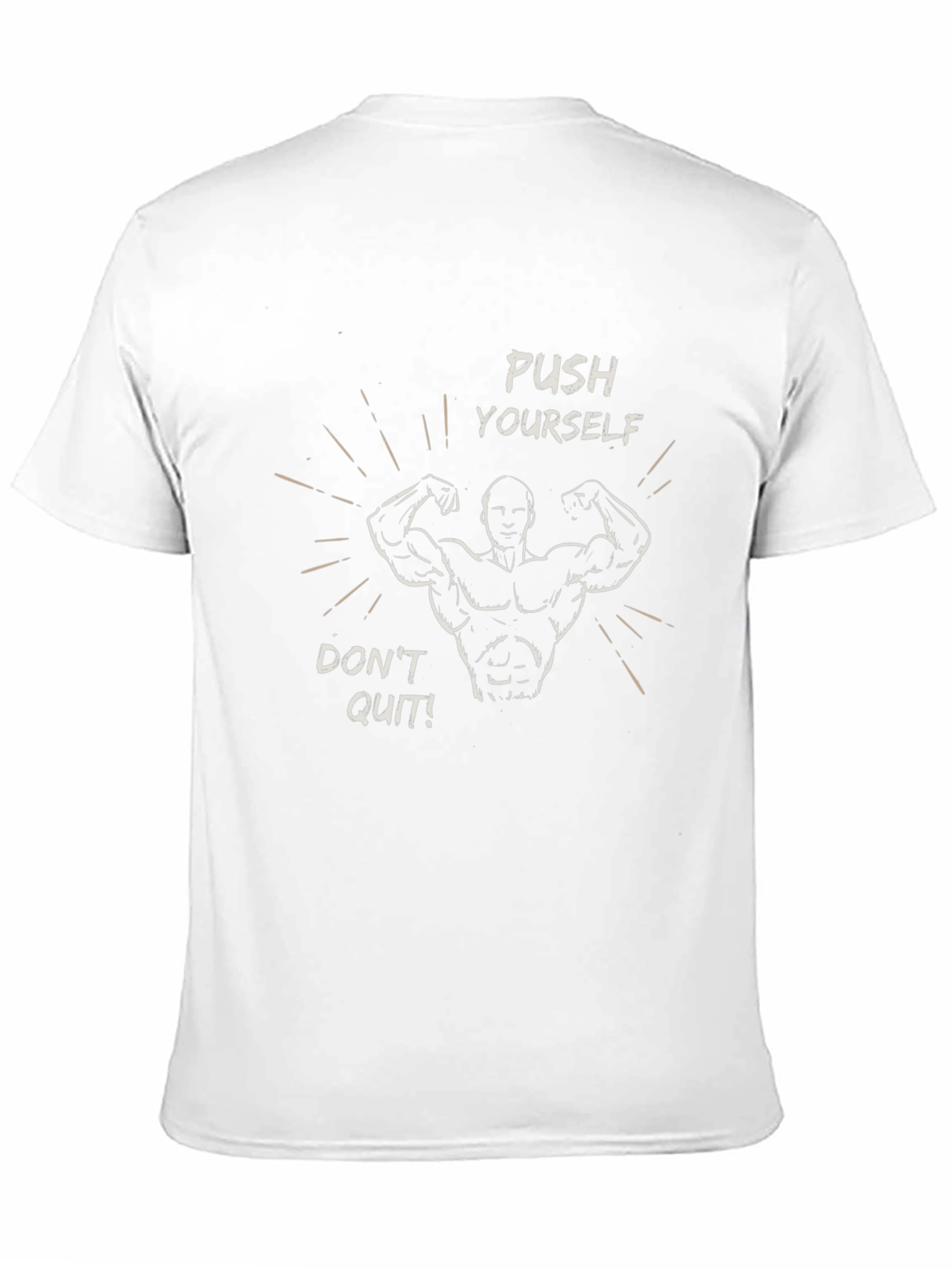Black Motivational Push Yourself Graphic Tee - Black view 11