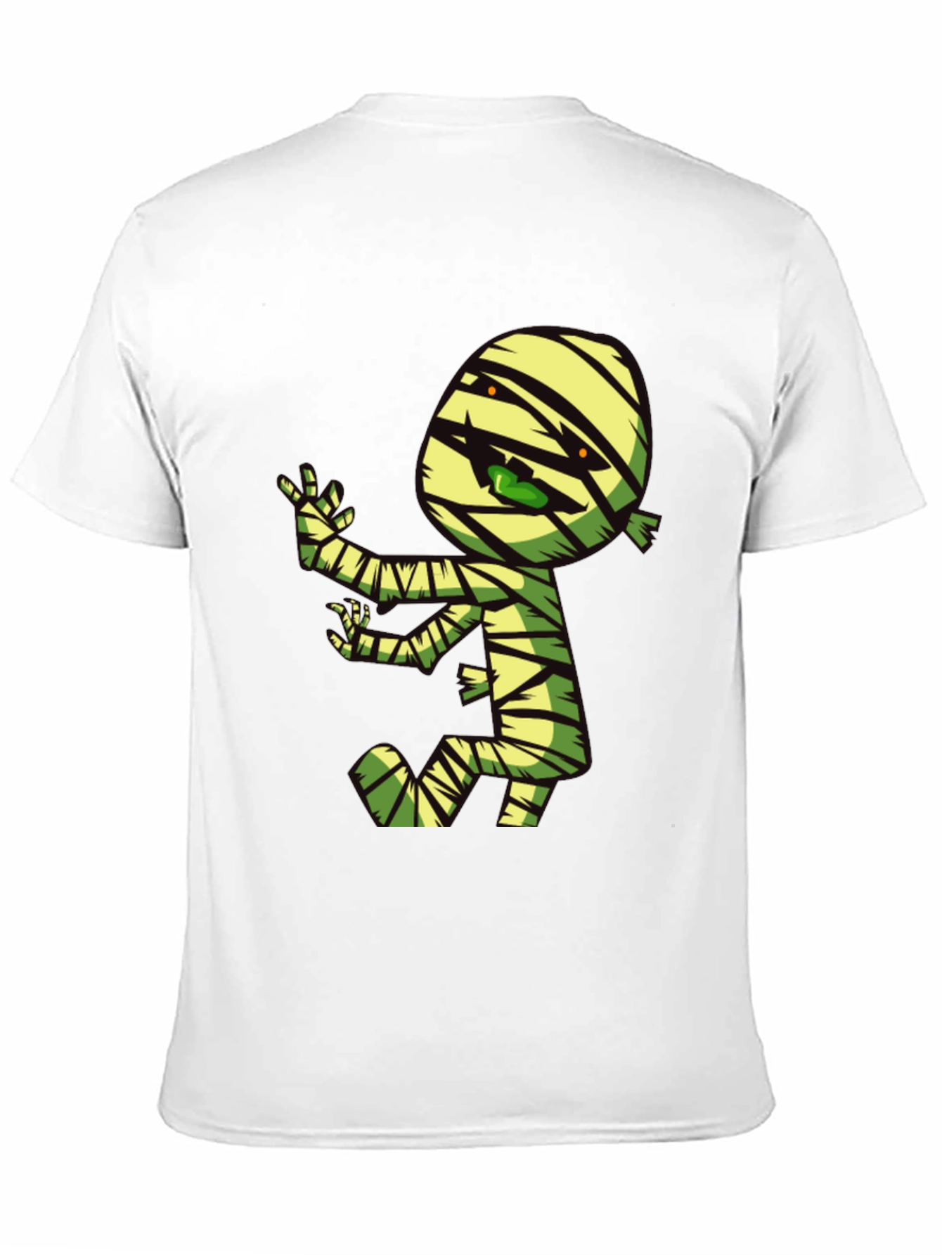 Black Cartoon Mummy Graphic T-Shirt - Spooky Fun! view 11