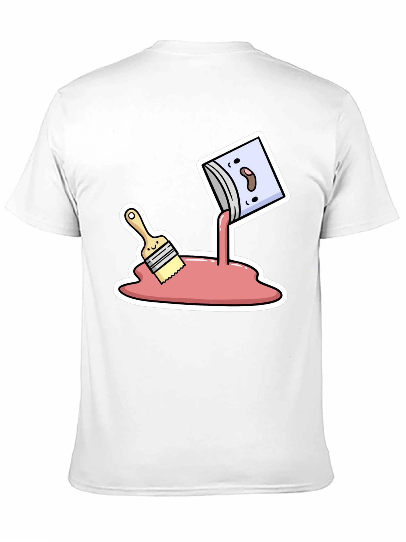 Black Cartoon Paint Spill T-Shirt view 11