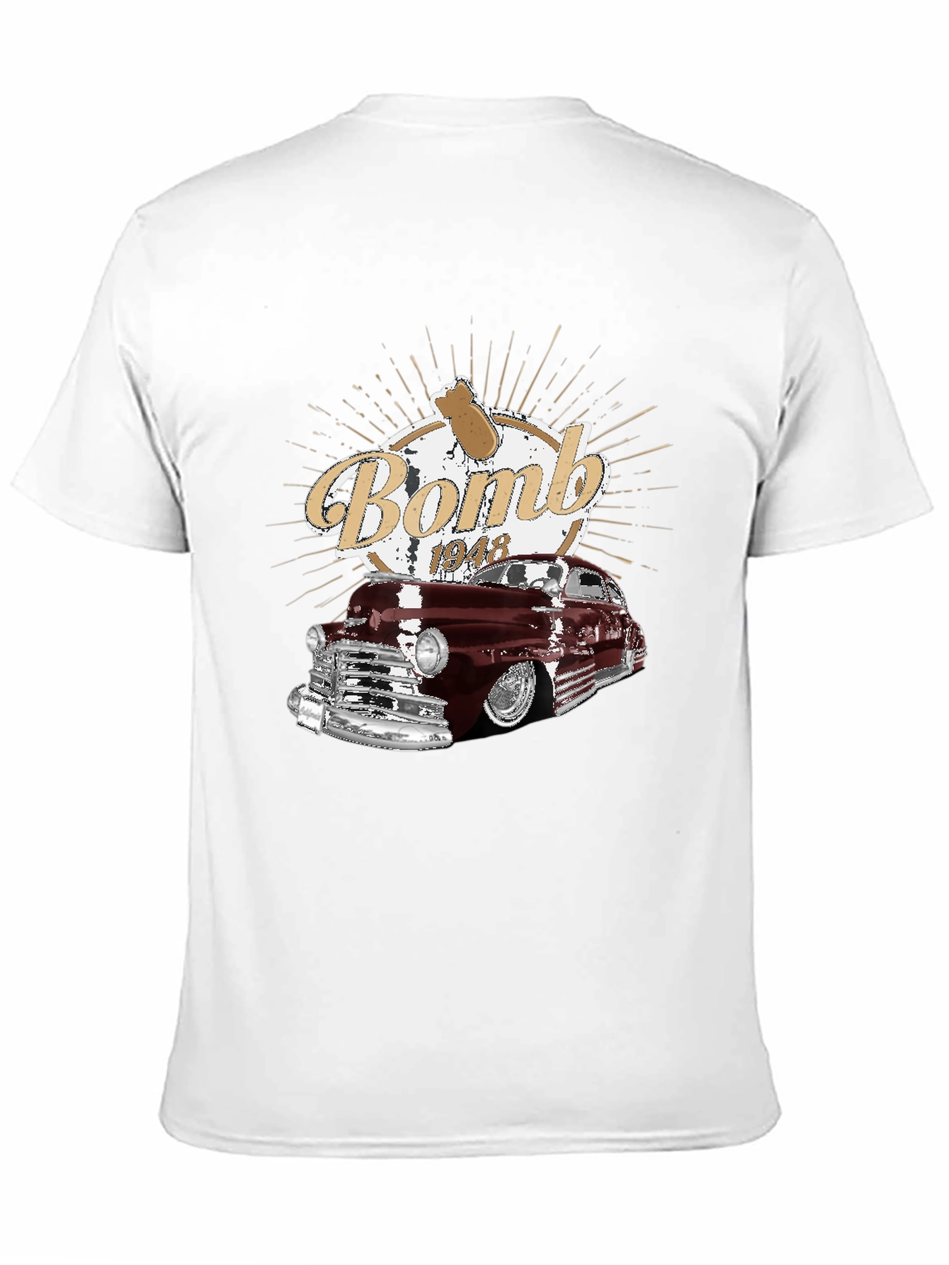 Black Bomb 1948 Car Graphic T-Shirt view 11