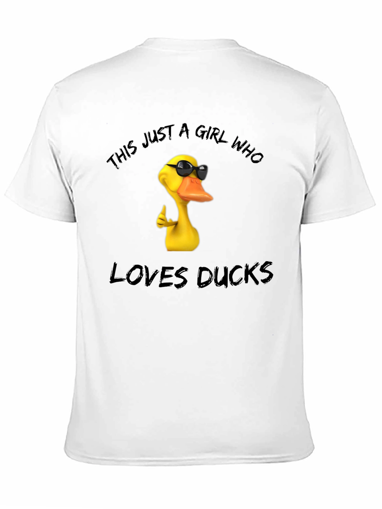 Black Funny Duck Lover T-Shirt - This Girl Loves Ducks! view 11