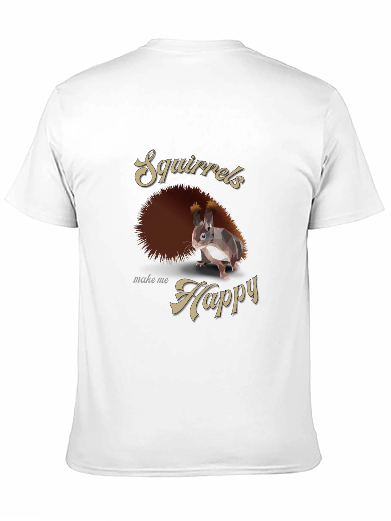 Black Squirrels Make Me Happy Graphic Tee - Casual Black T-Shirt view 11