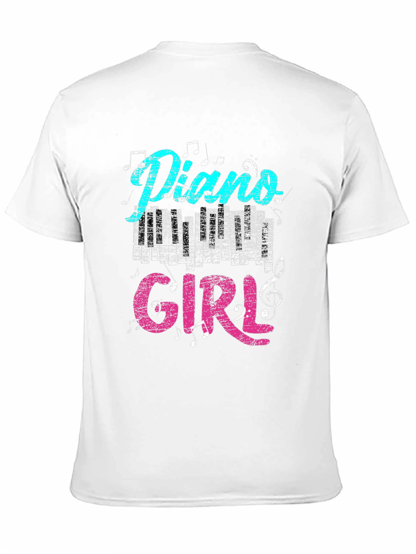 Black Piano Girl T-Shirt - Music Lover Tee view 11