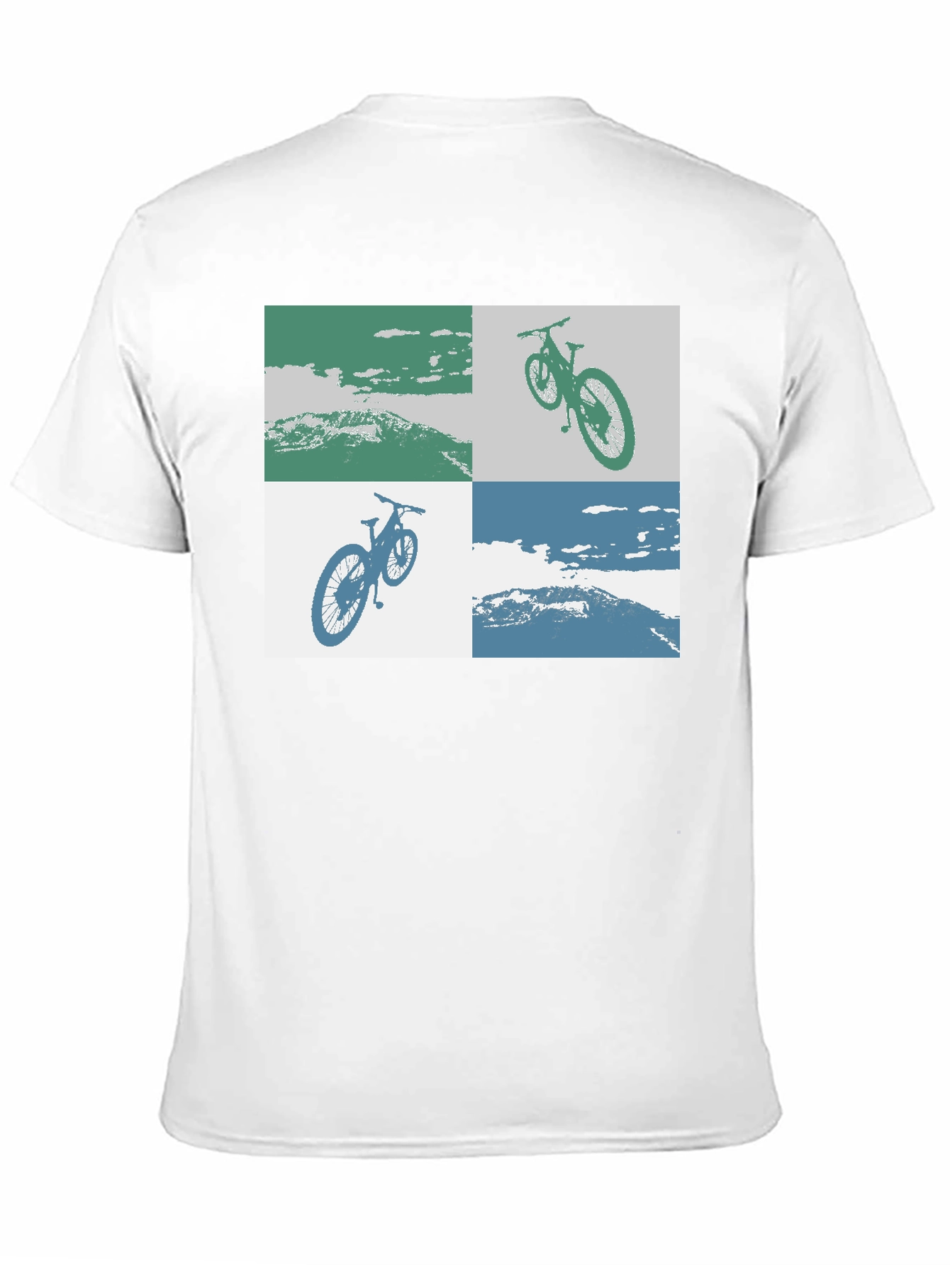 Black Mountain Bike Graphic Tee - Black Cotton T-Shirt view 11