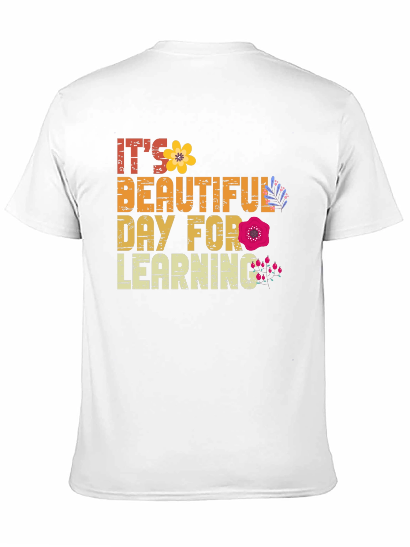 Black Beautiful Day for Learning T-Shirt view 11