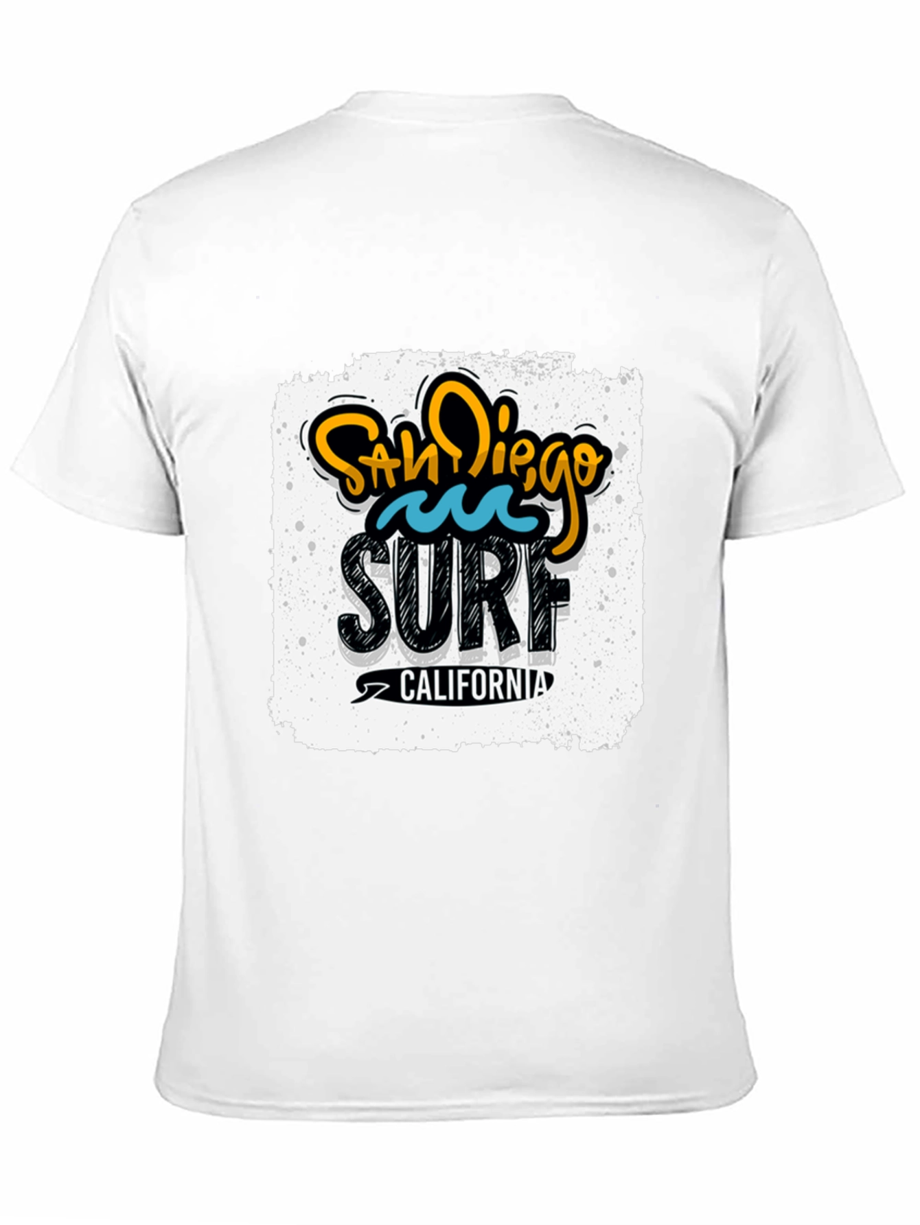 Black San Diego Surf California Graphic Tee - Black Cotton T-Shirt view 11