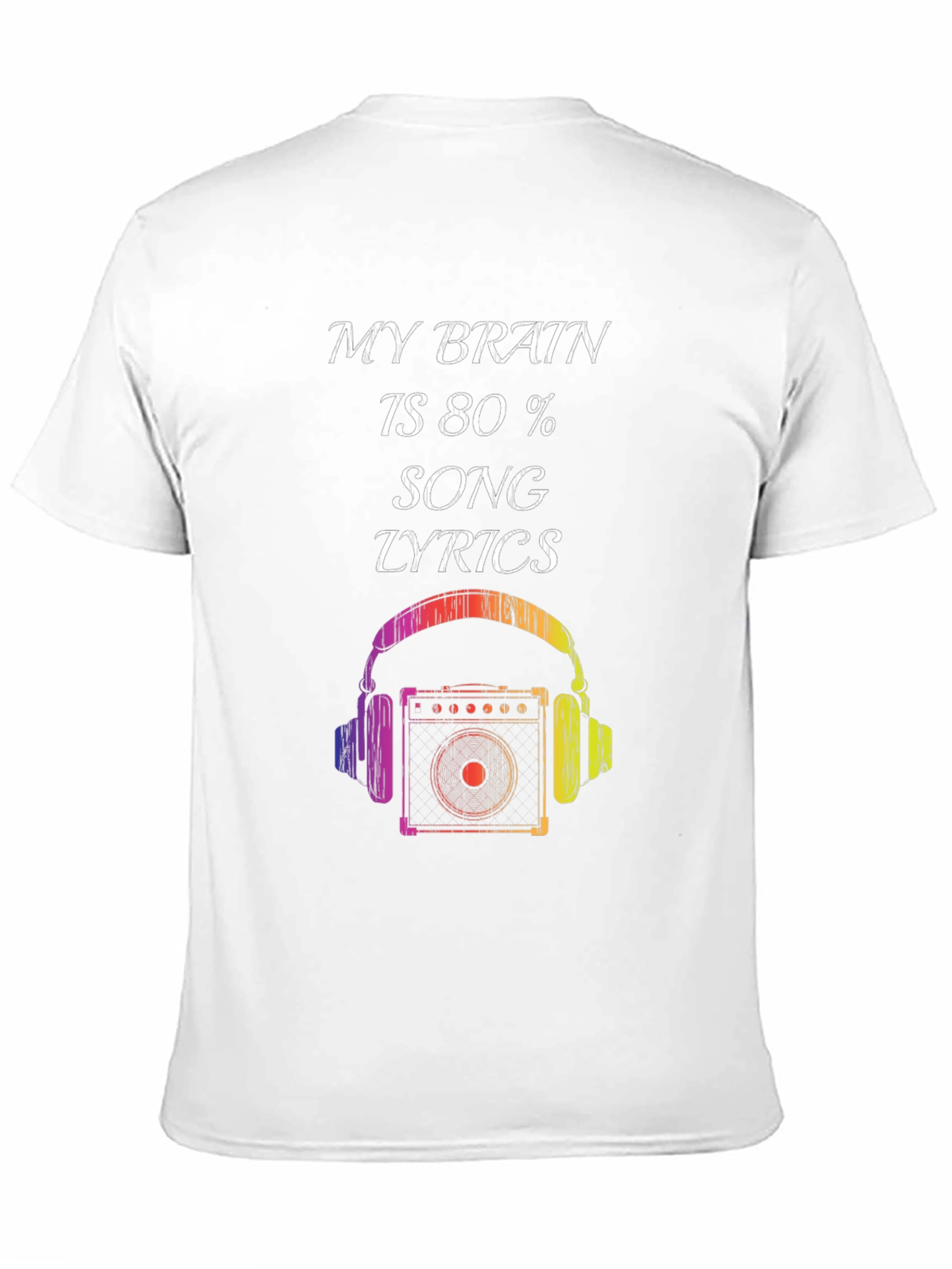 Black My Brain is 80% Song Lyrics T-Shirt view 11