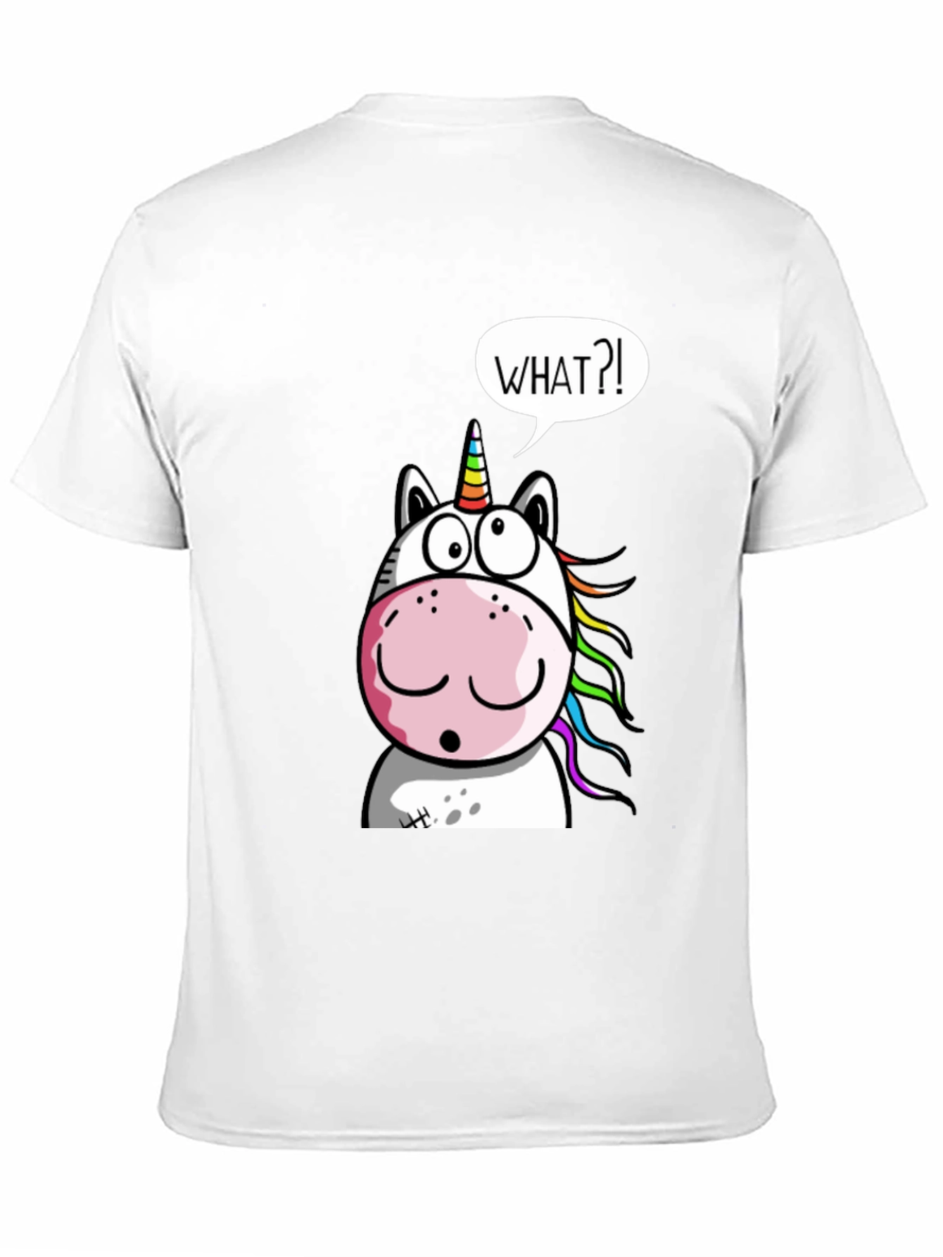 Black Unicorn What?! Graphic Print Black T-Shirt view 11