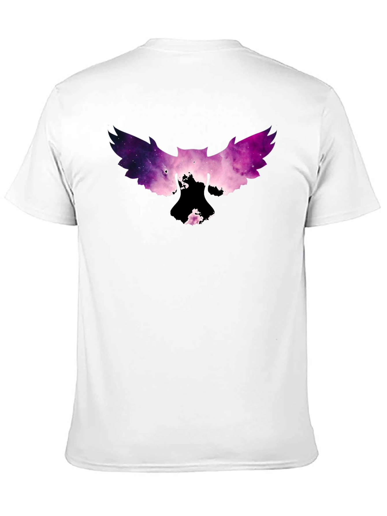 Black Galaxy Owl Graphic Tee - Men's Black T-Shirt view 11