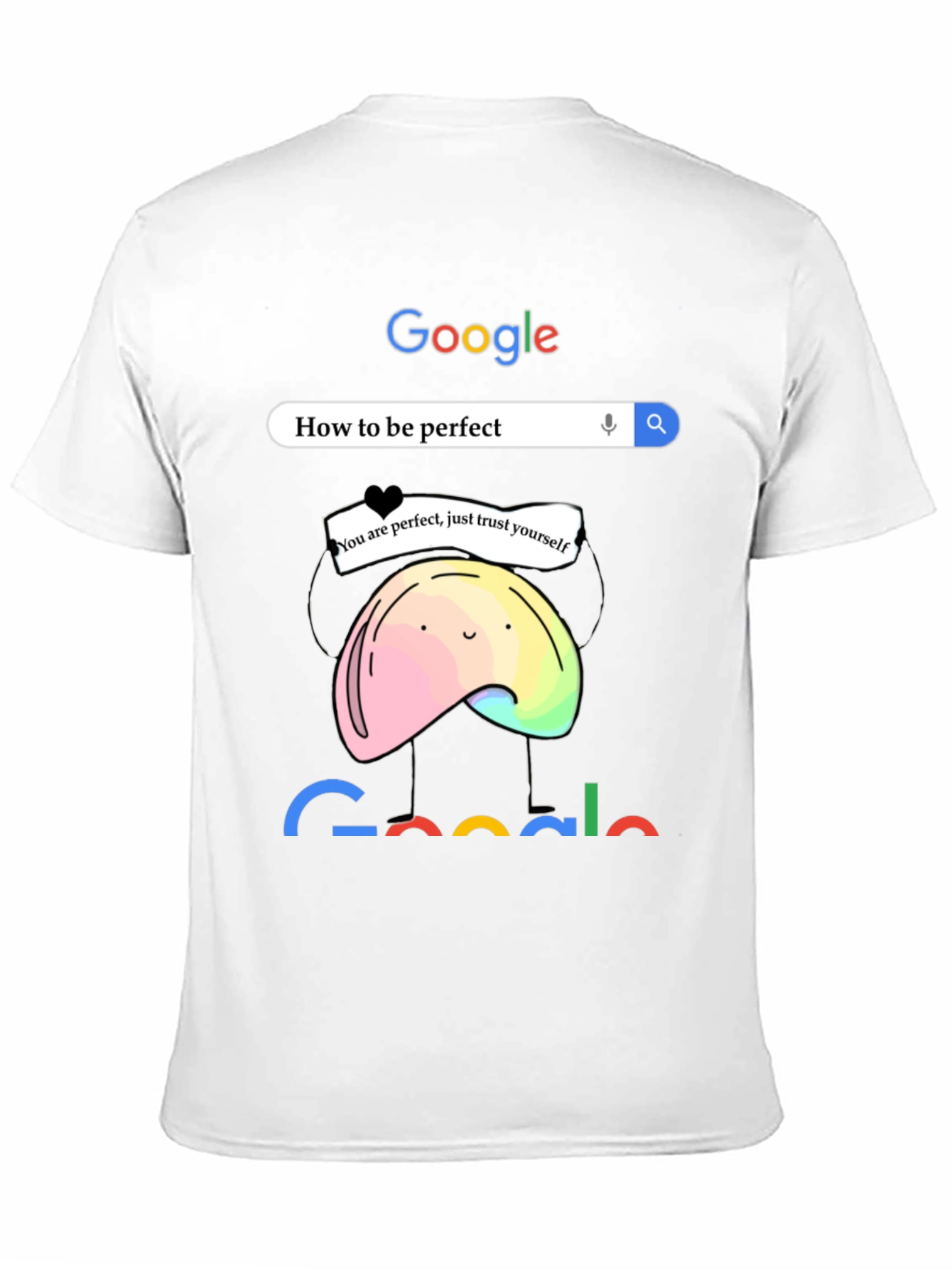 Black Funny "How to be Perfect" Google Search T-Shirt view 11