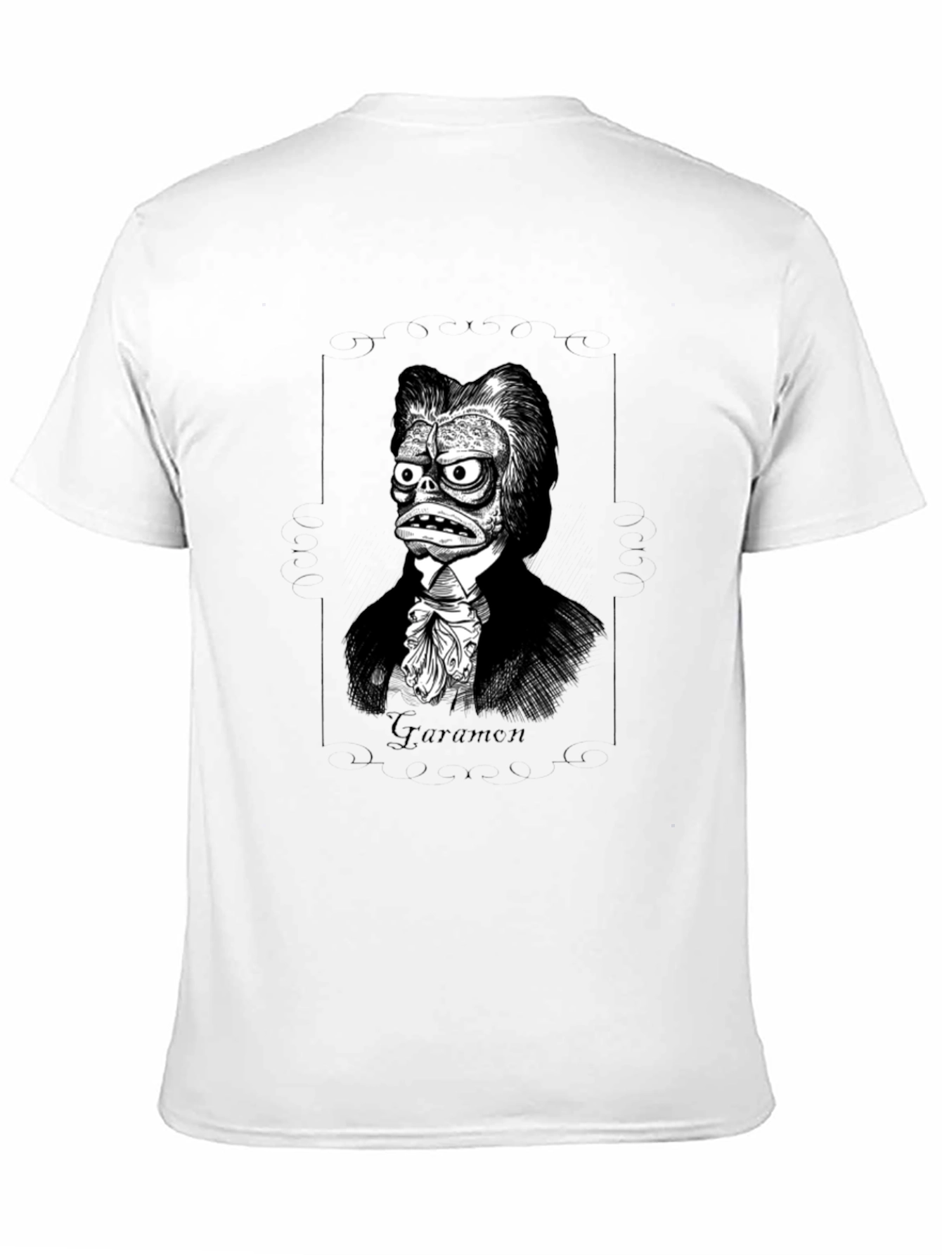 Black Guramon Character Graphic Tee - Classic Horror Style view 11