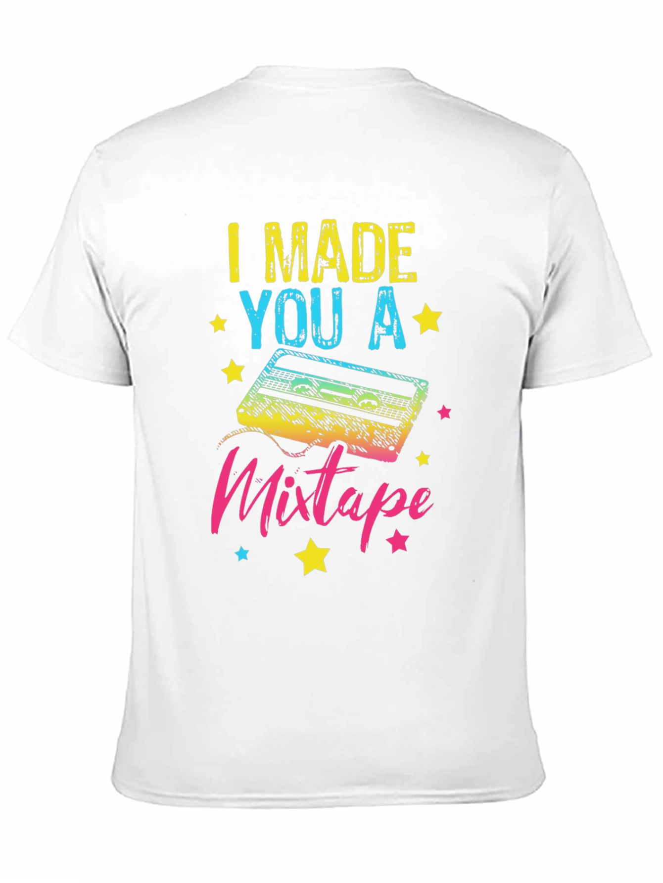 Black I Made You A Mixtape T-Shirt - Retro 80s Nostalgia view 11