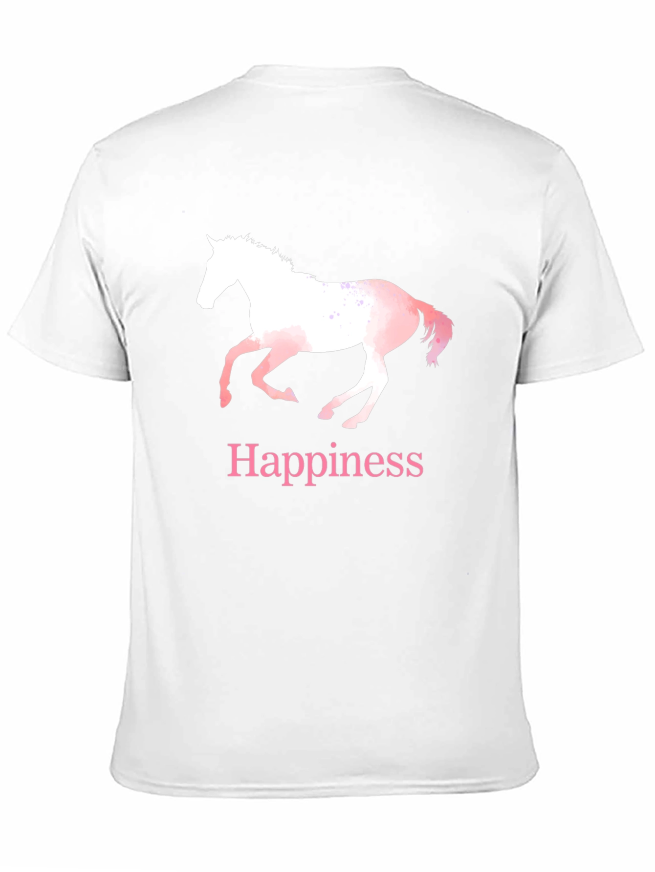 Black Happiness Horse T-Shirt - Black Cotton Tee view 11
