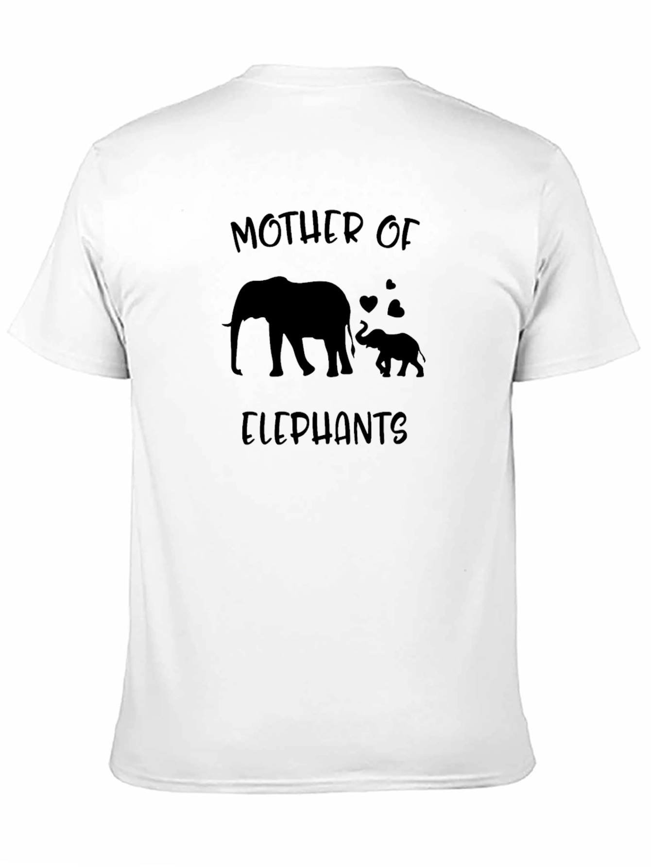 Black Mother of Elephants Graphic Tee - Black Cotton Shirt view 11