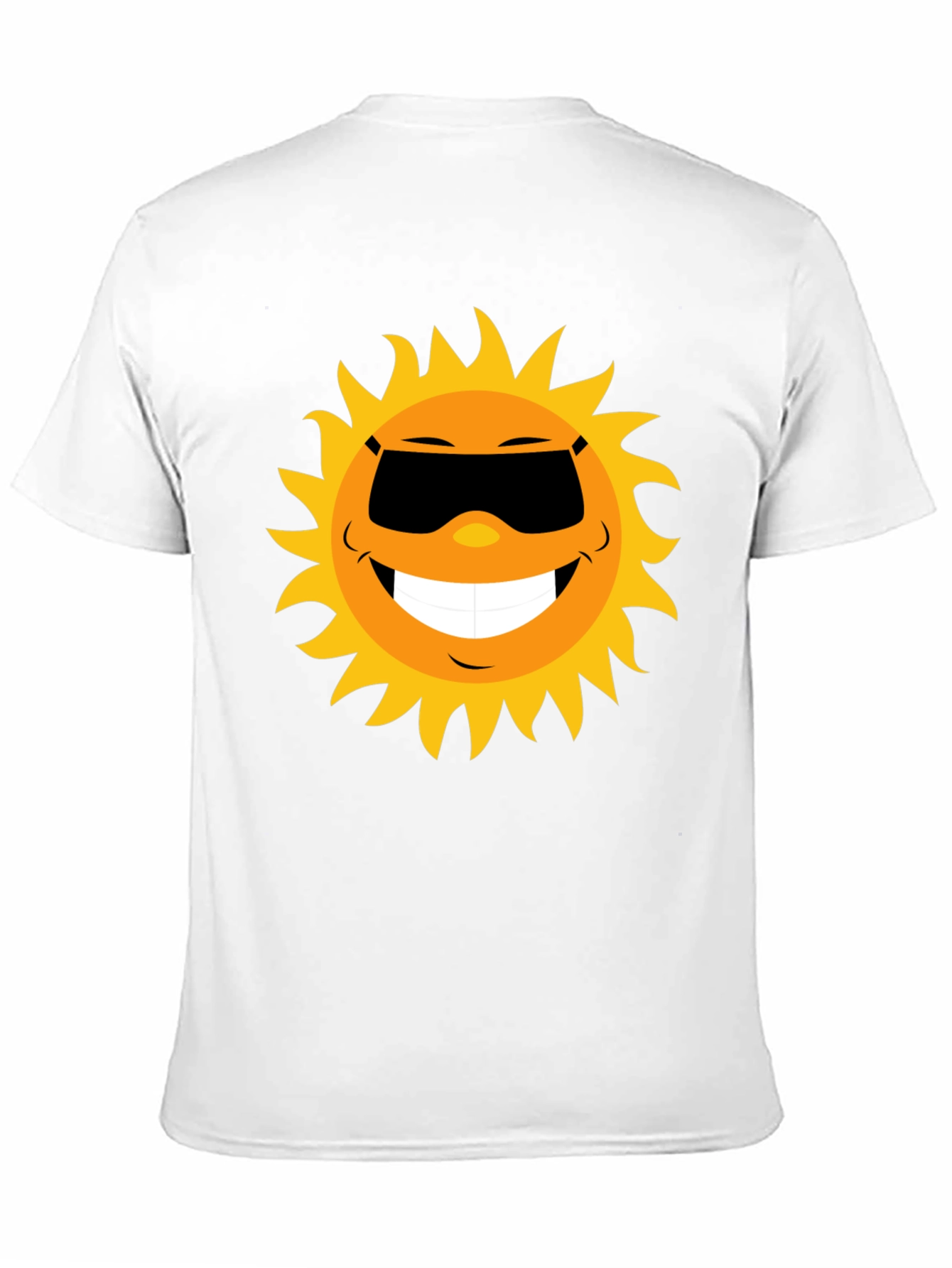 Black Smiling Sun Graphic Tee - Black Cotton Blend Shirt view 11