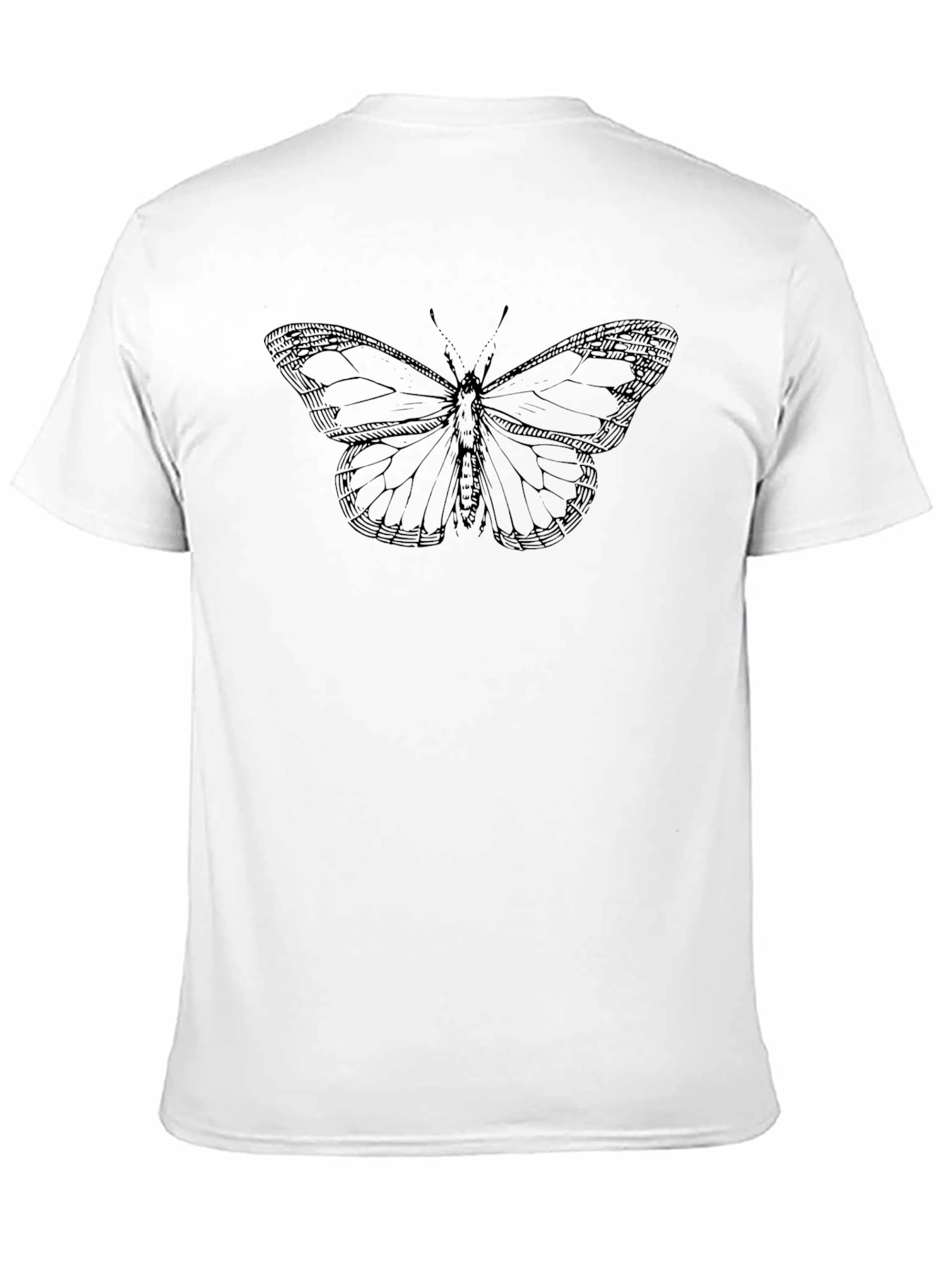 Black Black Butterfly Graphic Print T-Shirt view 11