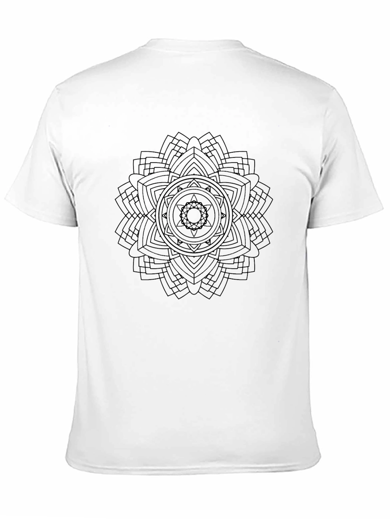 Black Mandala Graphic T-Shirt - Black Cotton Blend view 11