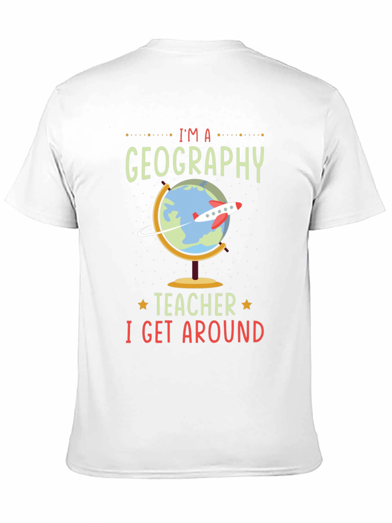 Black Geography Teacher T-Shirt - I Get Around view 11