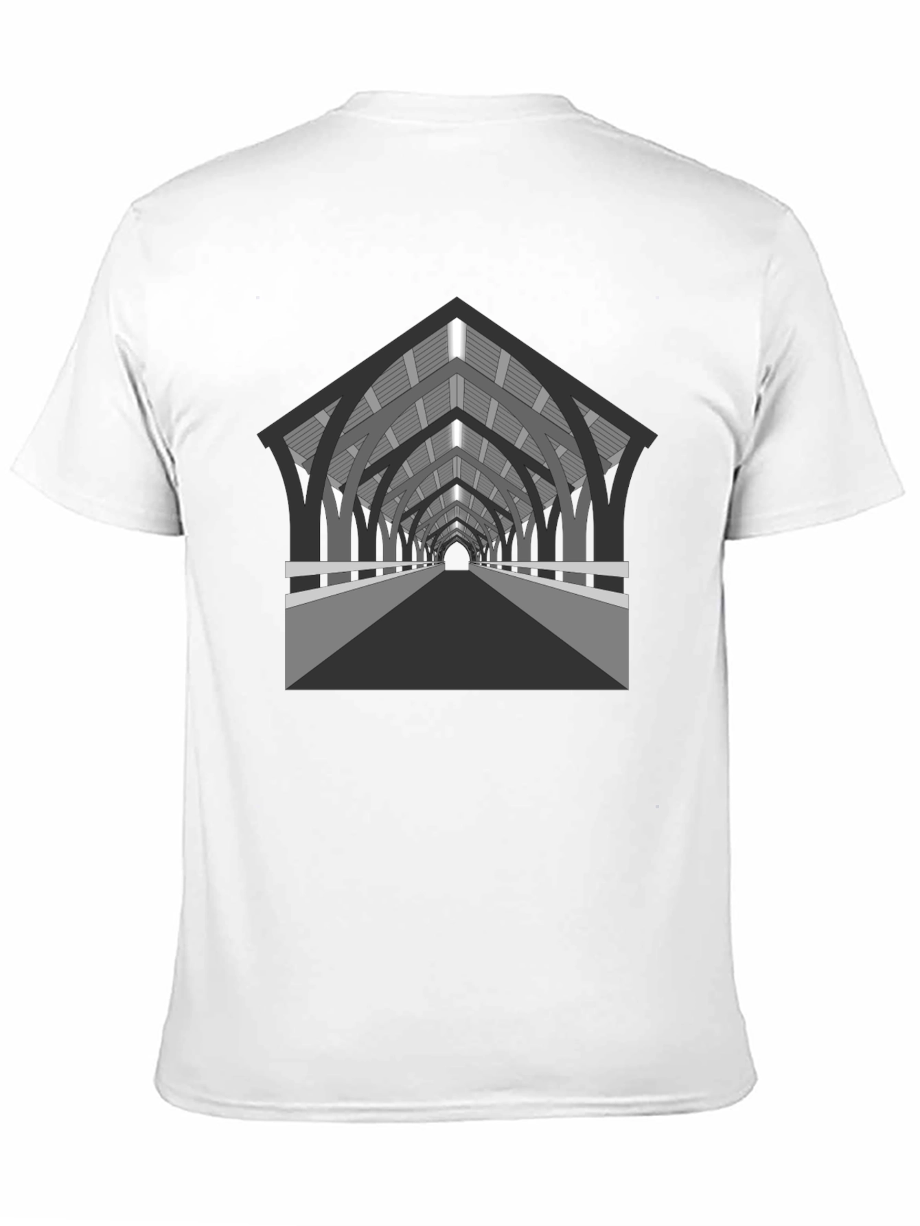 Black Architectural Tunnel Graphic Tee view 11