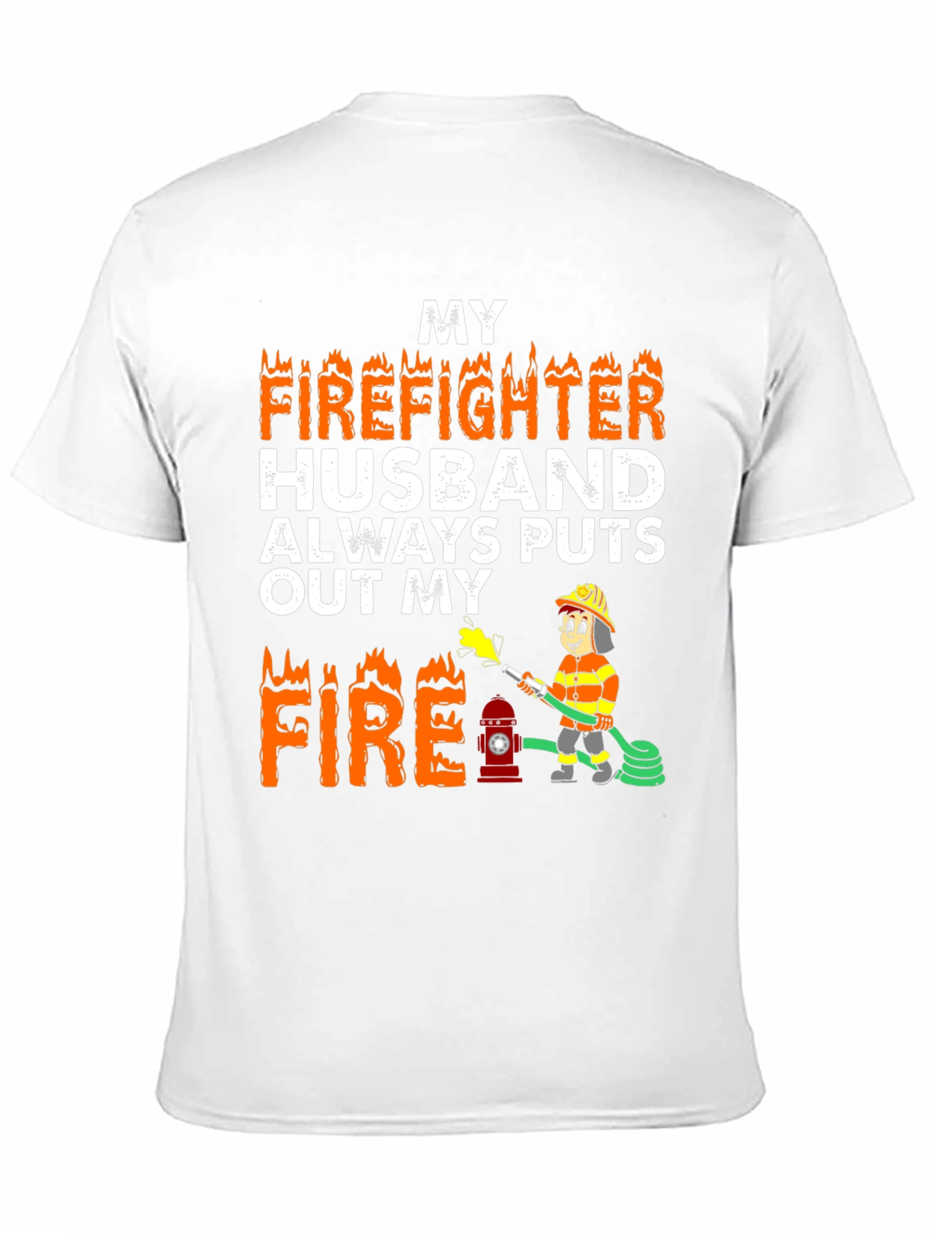 Black Firefighter Husband Graphic Tee view 11