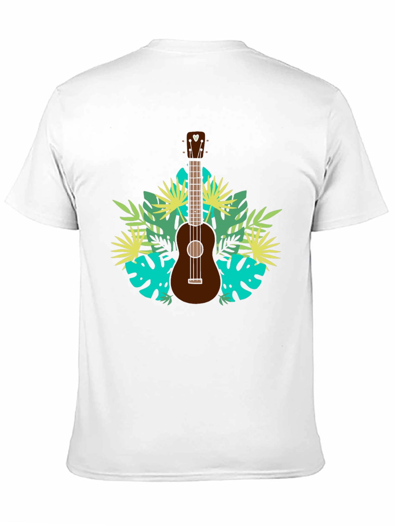 Black Tropical Ukulele T-Shirt - Island Vibes view 11