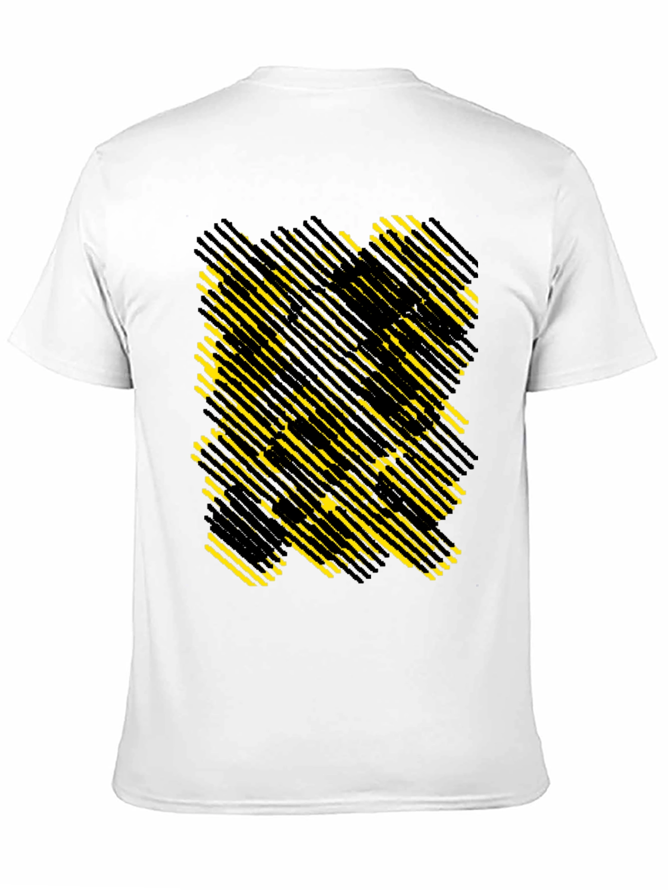 Black Abstract Geometric T-Shirt - Modern Graphic Tee view 11