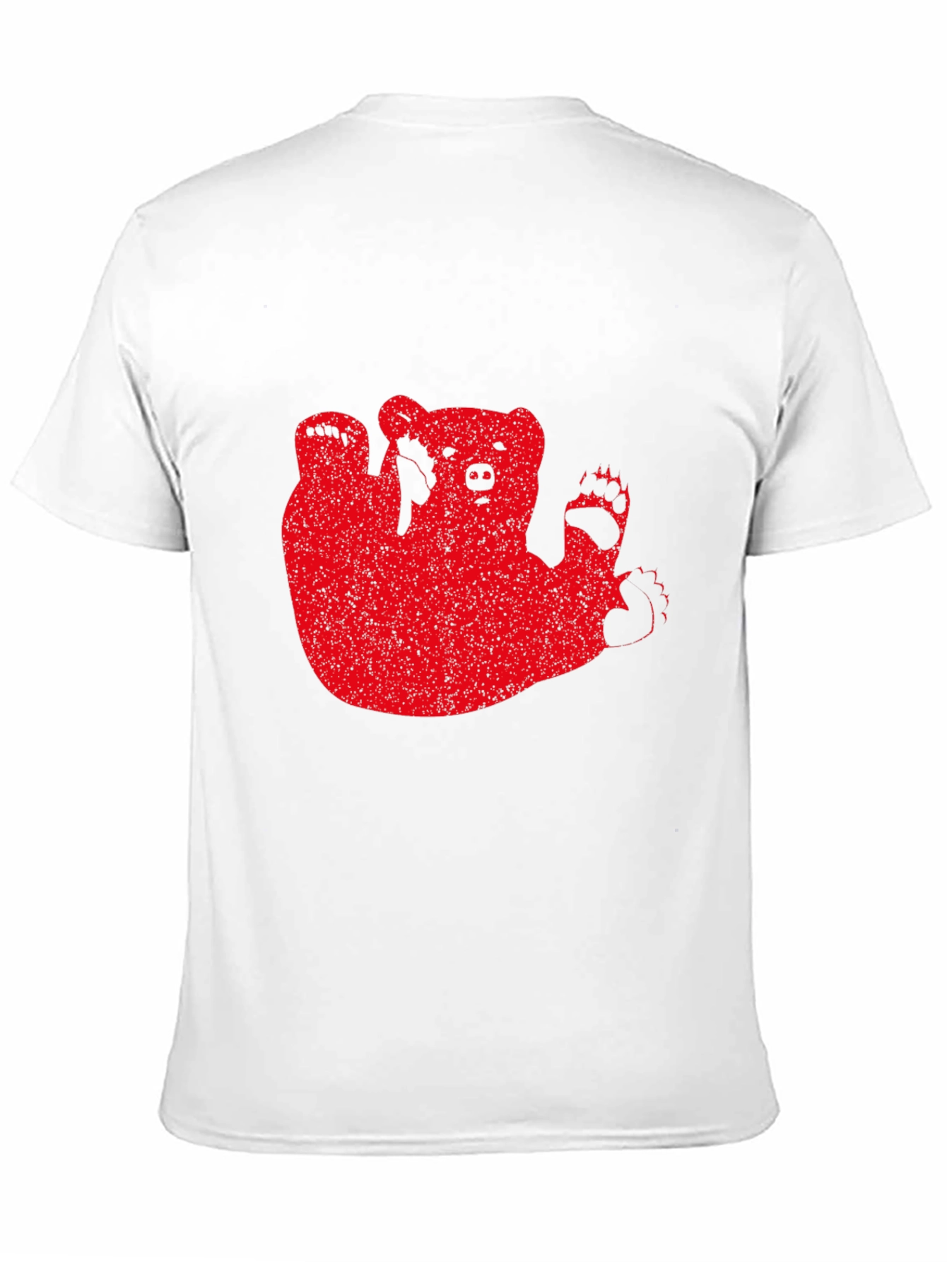 Black Red Bear Graphic Black T-Shirt Casual Wear view 11