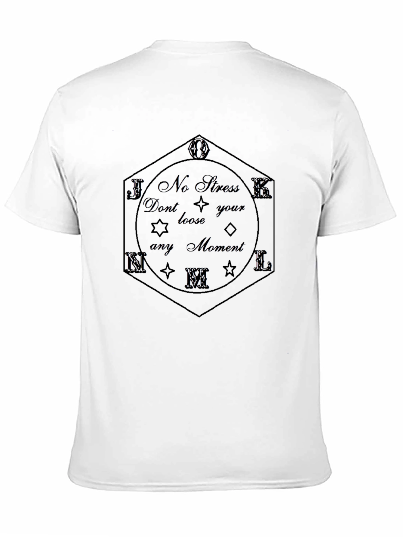 Black No Stress Black Graphic Tee view 11