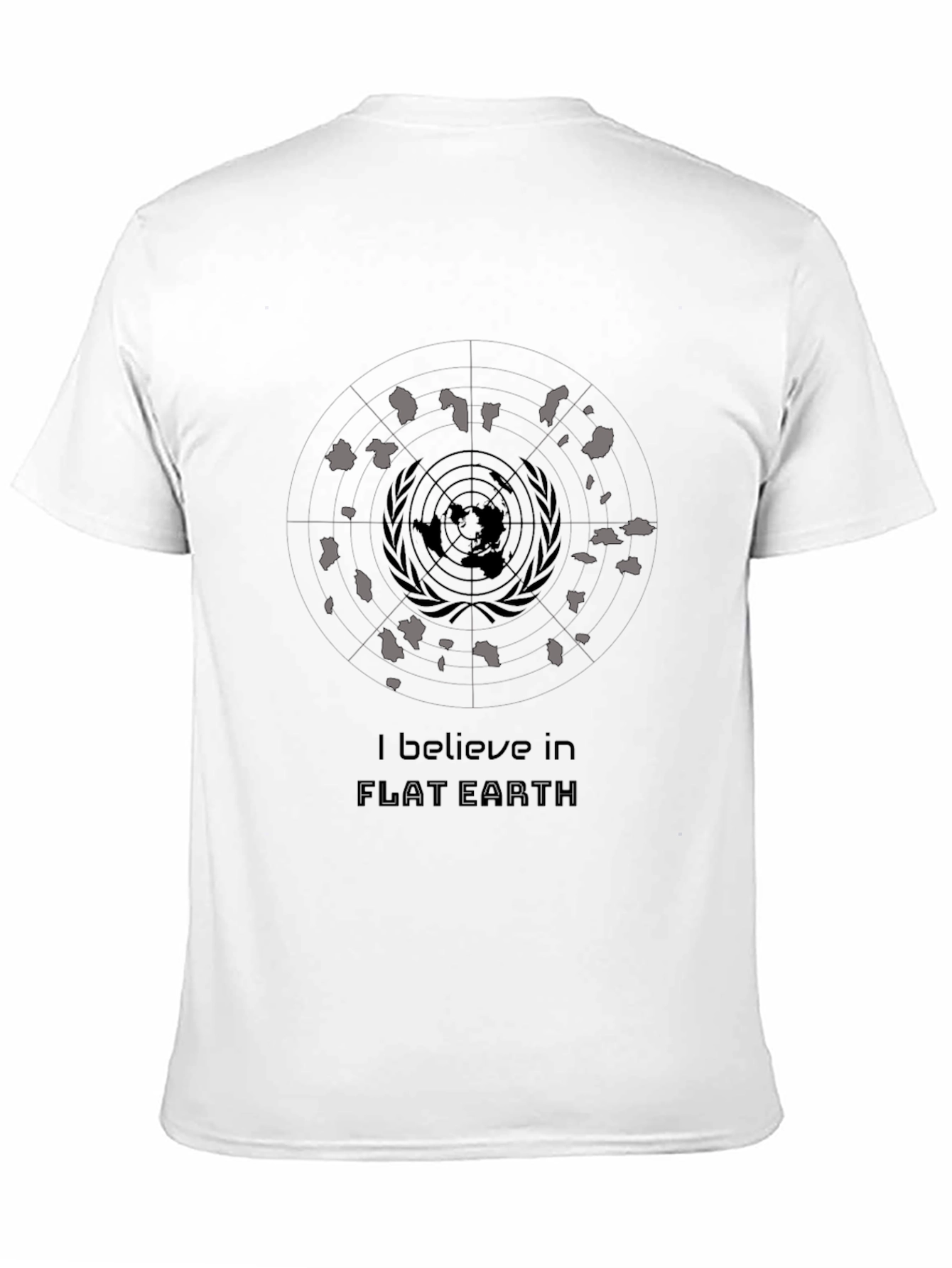 Black Flat Earth Believer Graphic T-Shirt view 11