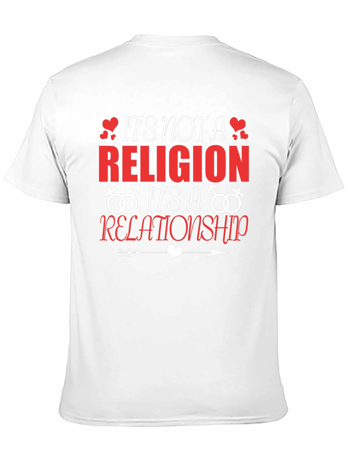 Black It's Not A Religion Relationship T-Shirt view 11