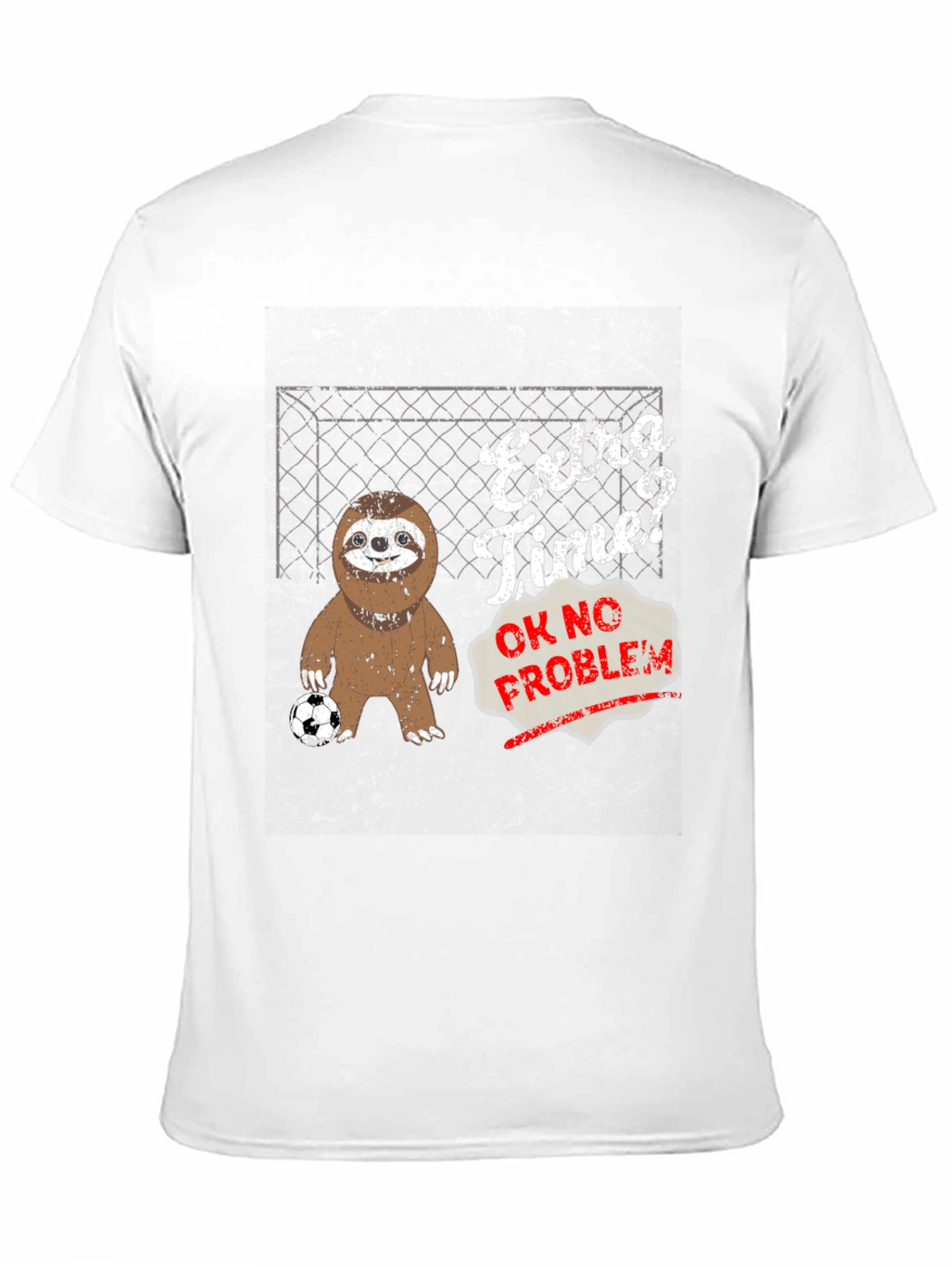 Black Extra Time? Sloth Soccer Graphic Tee view 11