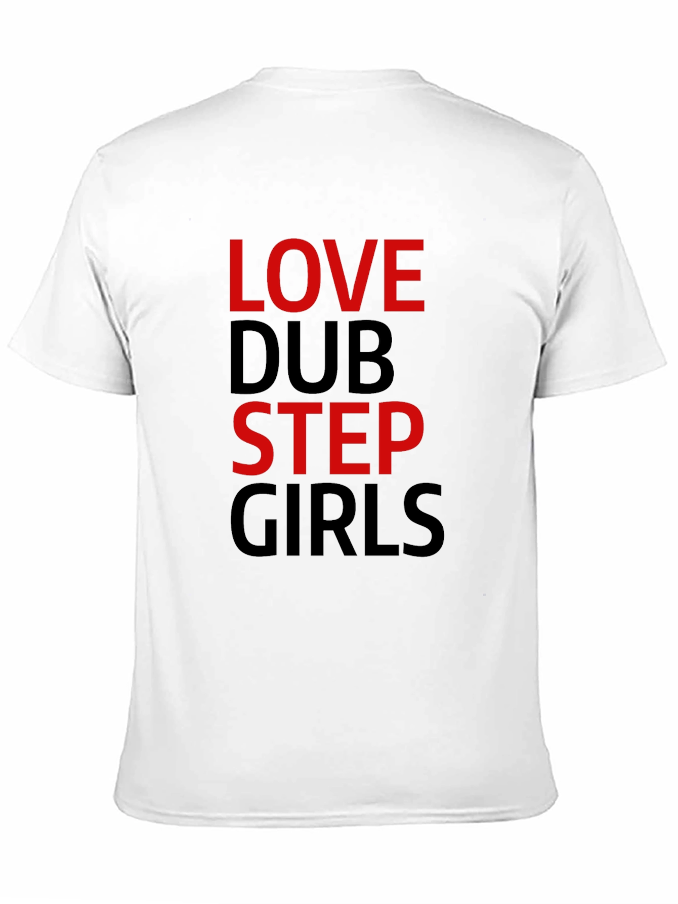 Black Love Dubstep Girls Graphic Tee - Black Cotton T-Shirt view 11