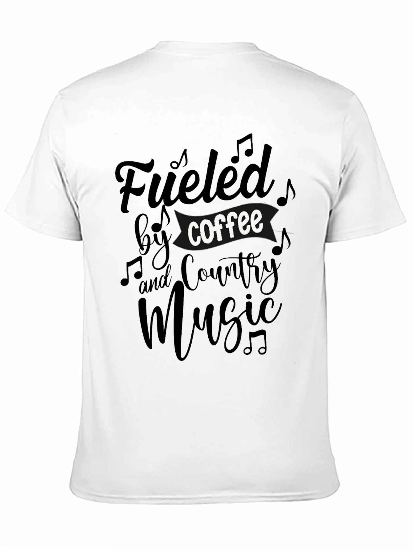 Black Fueled by Coffee & Country Music Graphic Tee view 11
