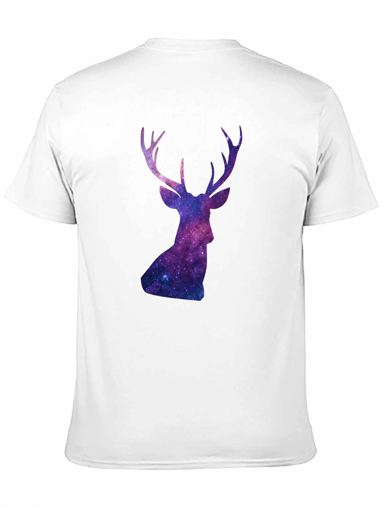 Black Cosmic Deer Graphic Tee - Black Cotton Blend view 11