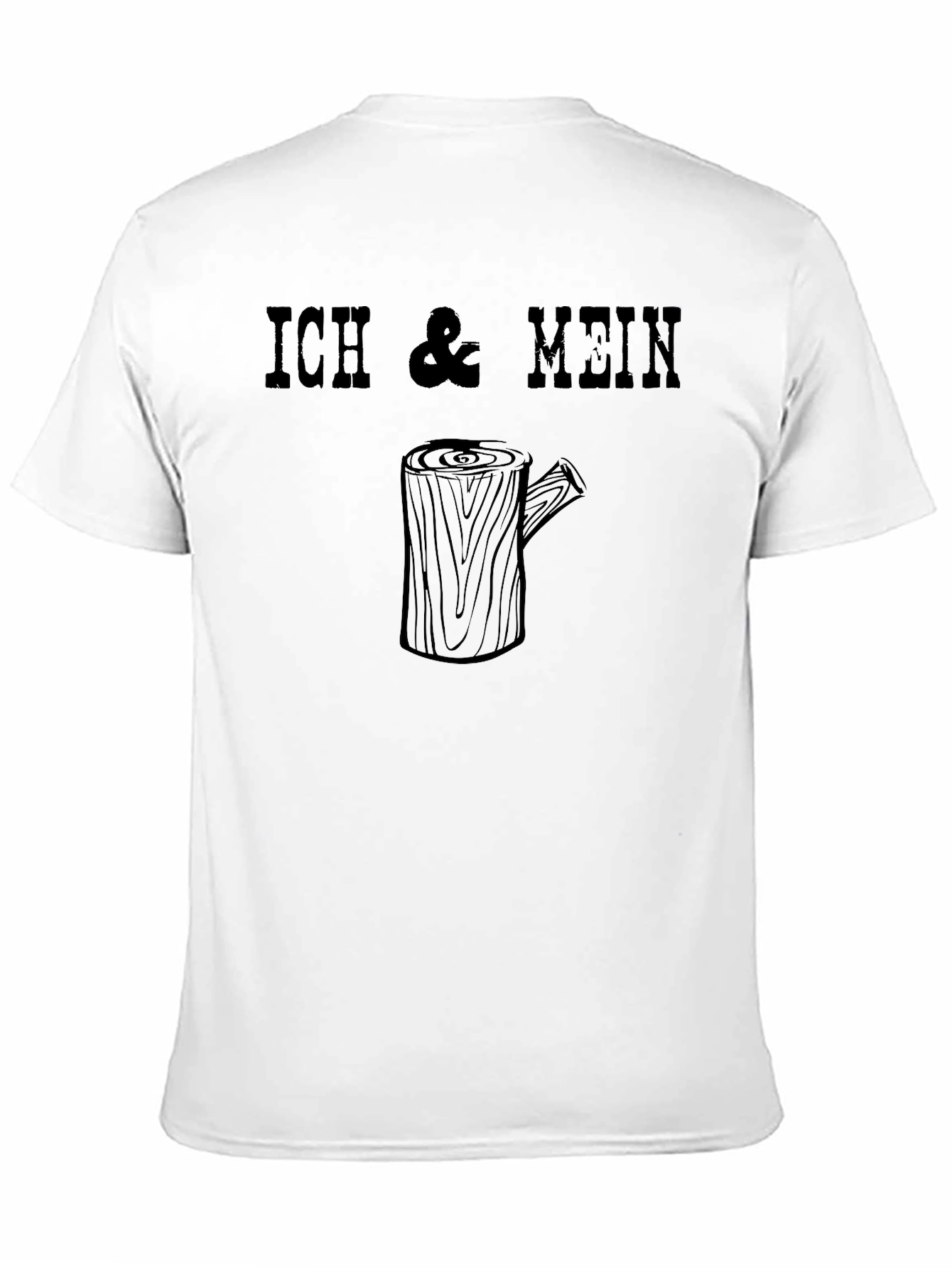 Black Ich & Mein Wood Log Graphic Tee - Men's Black T-Shirt view 11