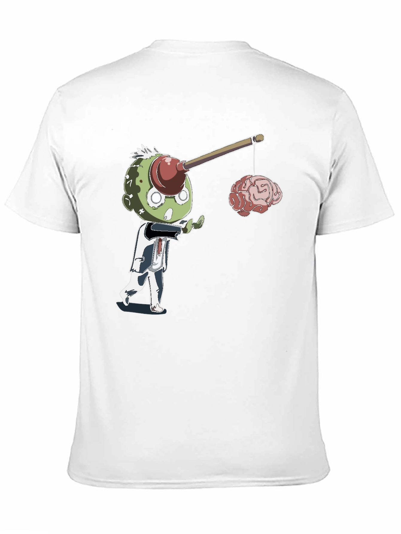 Black Zombie Brain Fishing T-Shirt - Funny Halloween Tee view 11